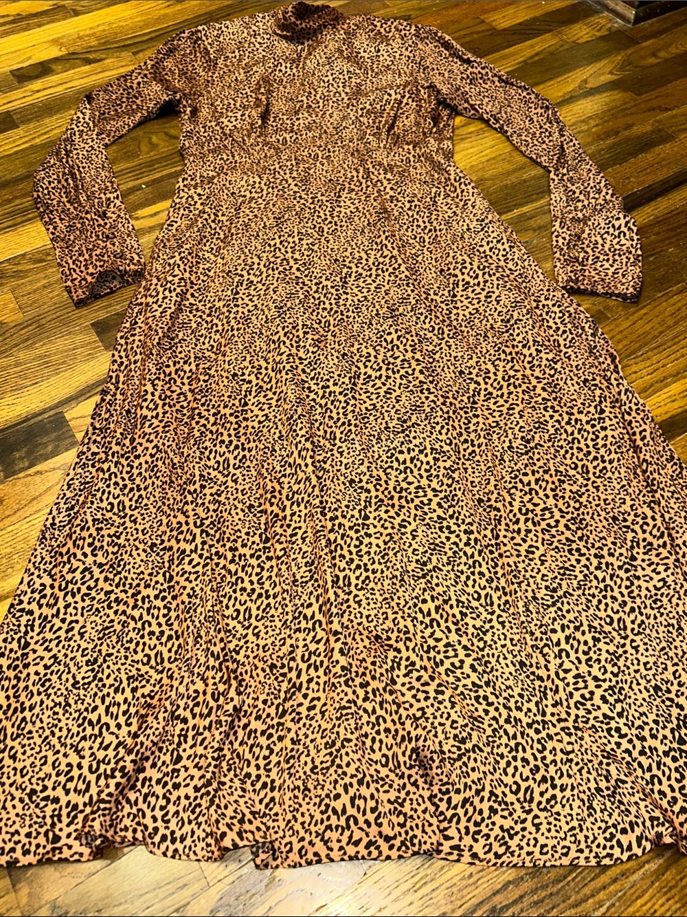 Free People Backless Rust Leopard-Print Maxi Dress